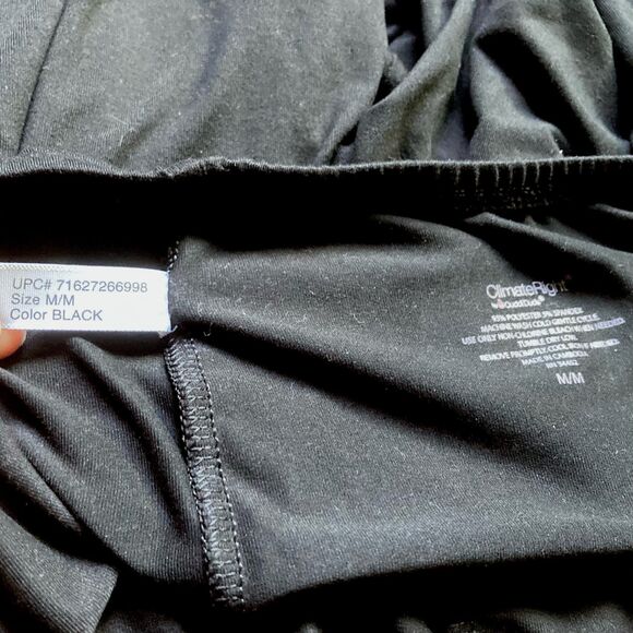CLIMATE RIGHT by Cuddl Duds Black leggings Stretch Waist Womens Medium - Picture 6 of 7